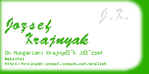 jozsef krajnyak business card